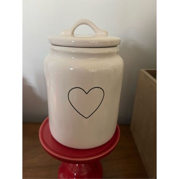 Rae Dunn Black Heart Canister - Picture 1 of 2